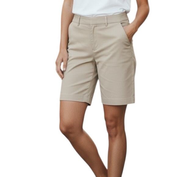 Apt. 9 Essentials Bermuda Shorts Khaki Size 8 — Classic Tan, 10" Inseam - Picture 1 of 10